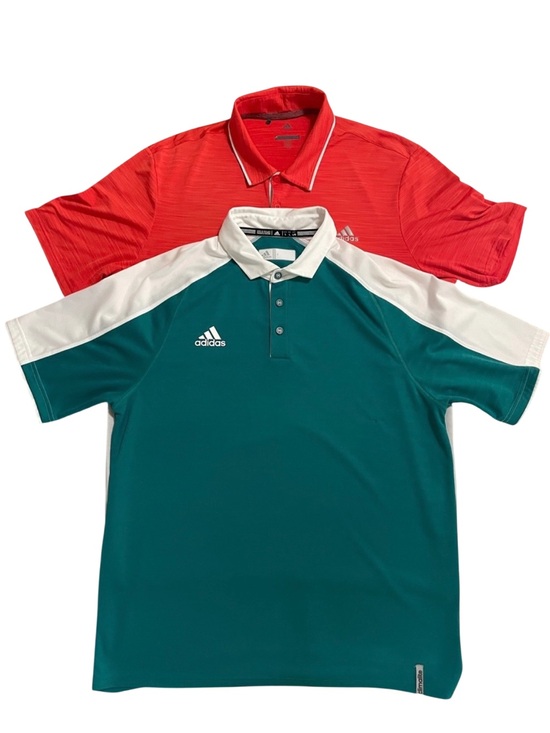 adidas Other - Adidas Golf Mens Polo Shirts Lot of 2 Performance Climalite Large